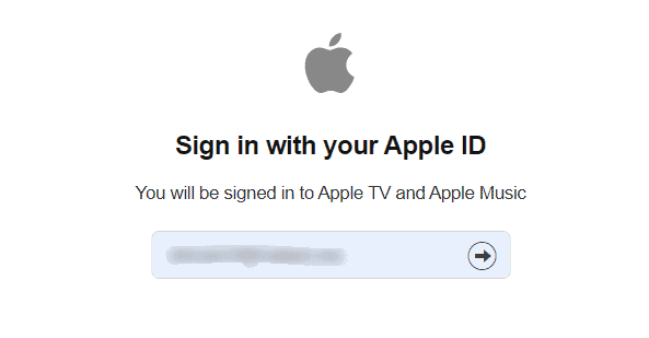 Sign in with your Apple ID on Apple TV Web