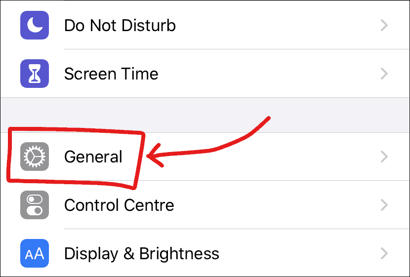 iPhone General Settings