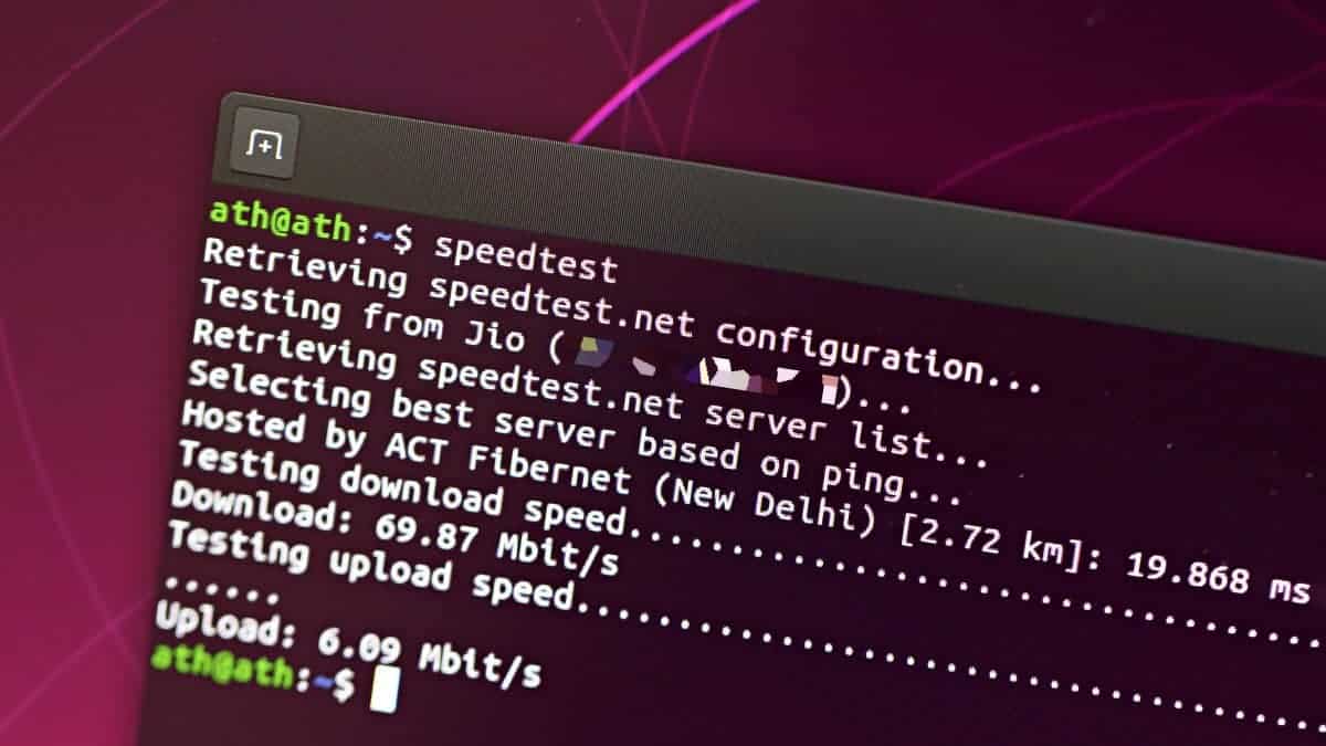 Speedtest Linux Terminal