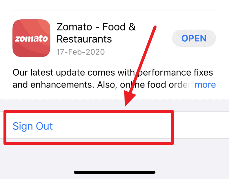 how to log out of app store