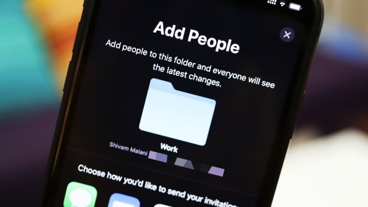 iCloud Drive Folder Share iPhone