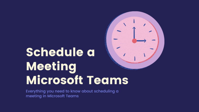 Schedule a Meeting Microsoft Teams