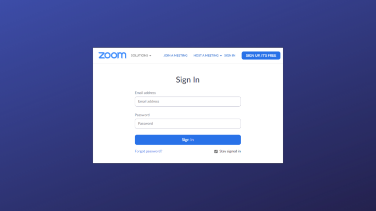 Zoom Sign In