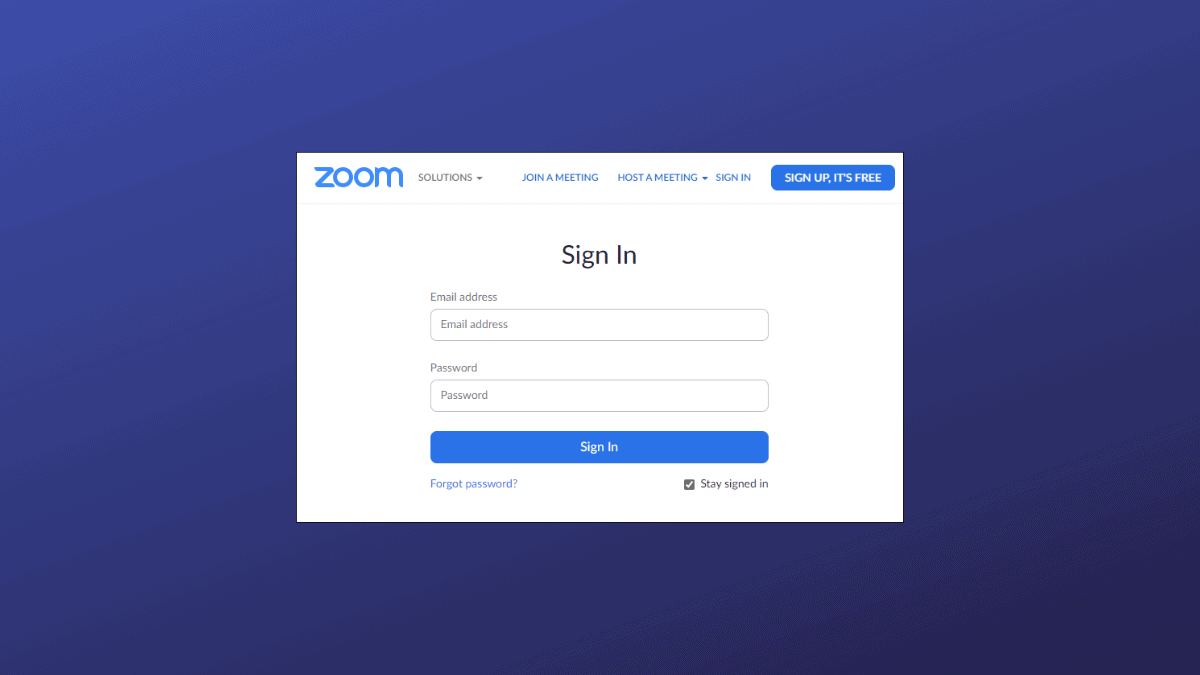zoom sign in meeting