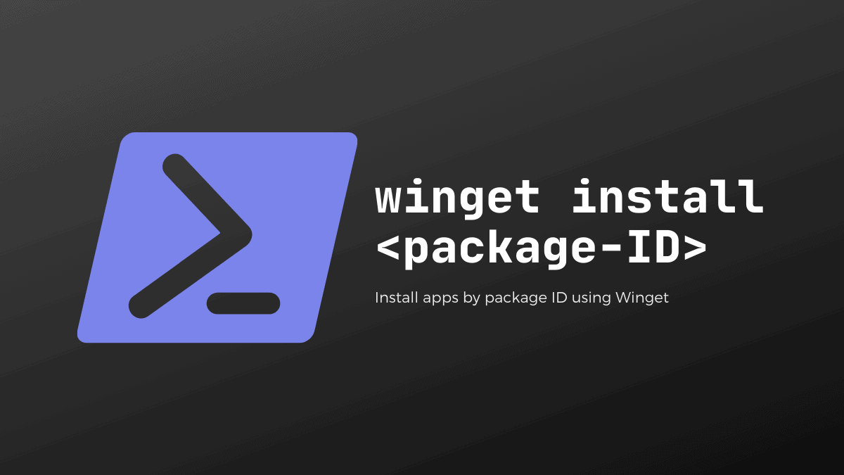winget install package id