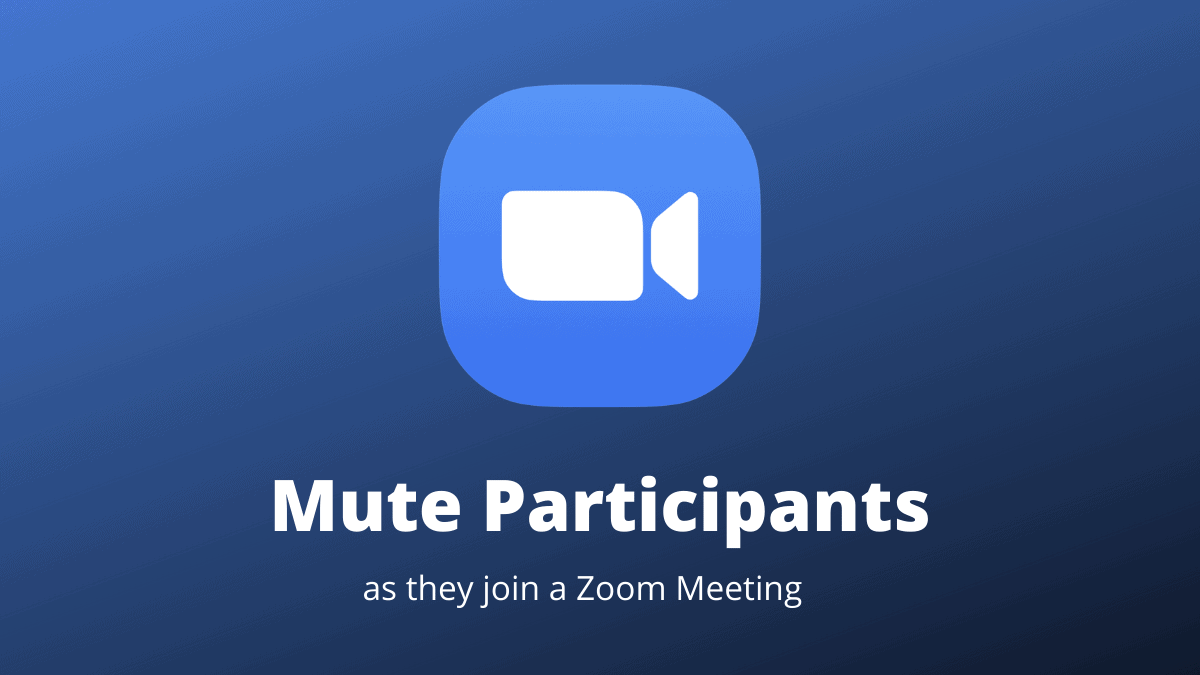 Zoom Mute Participants
