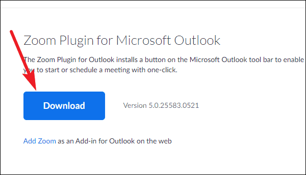 zoom outlook plugin