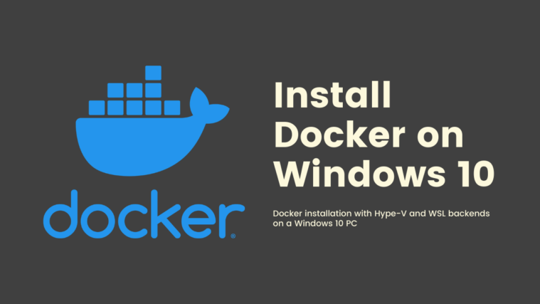 Install Docker Windows 10