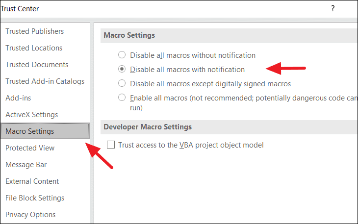 macro enable in excel