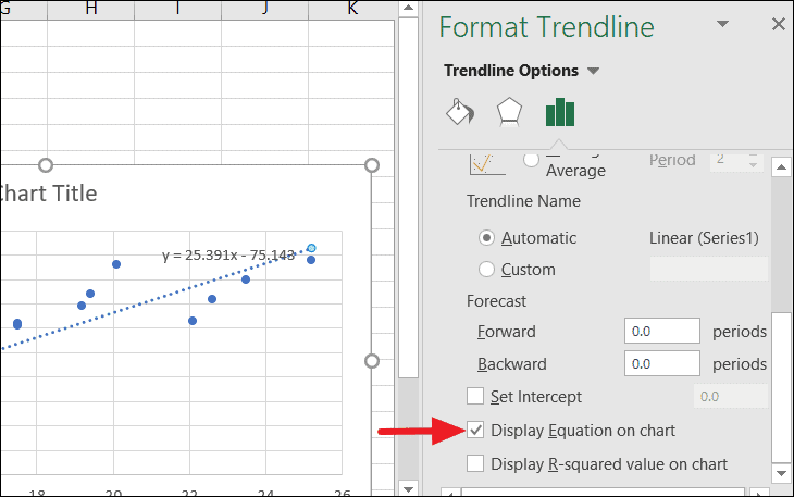 excel trendline format excel trendline format