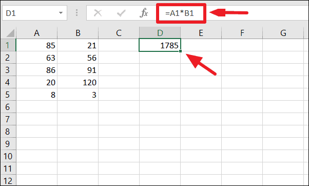 how to multiply in excel