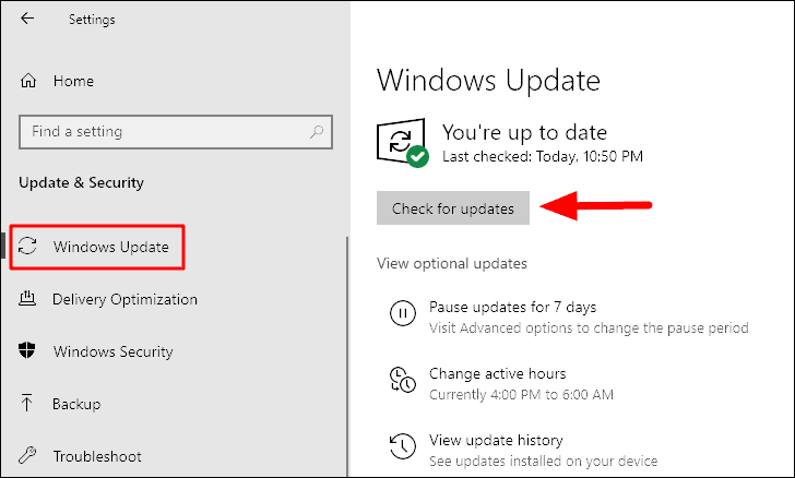 optimization not available windows 10