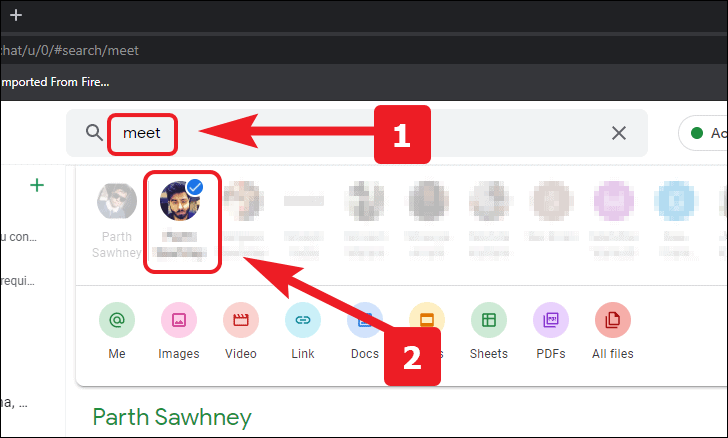 find a message by somebody - - quick google chat tips and tricks