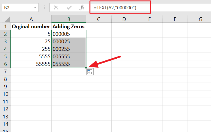 how to sum a column in excel with zeros