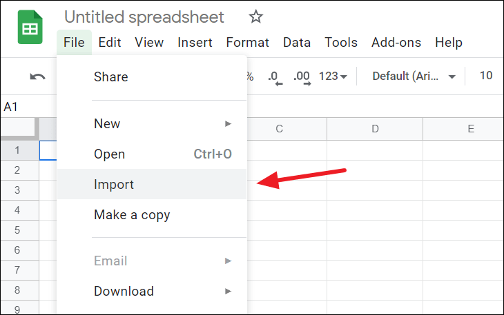 spreadsheet converter opens in new window