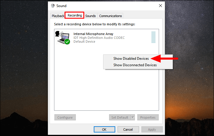 windows 10 theres nothing to record