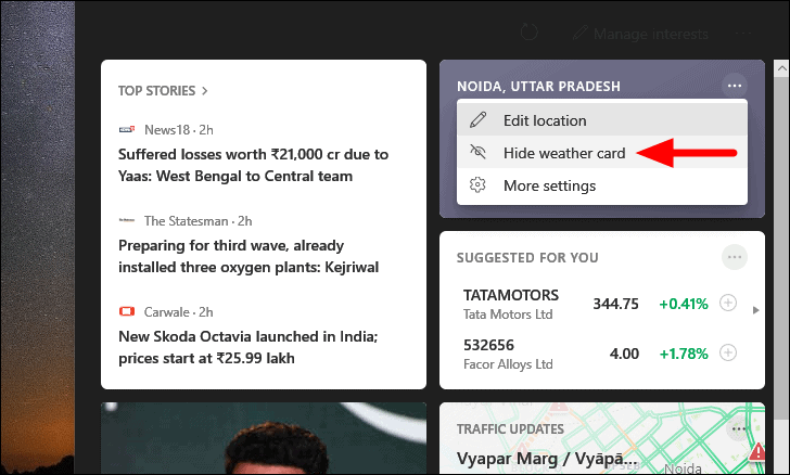 weatherbug temperature on taskbar