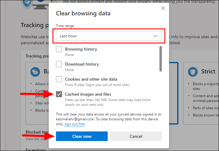 how do i clear my browser cache in windows 11