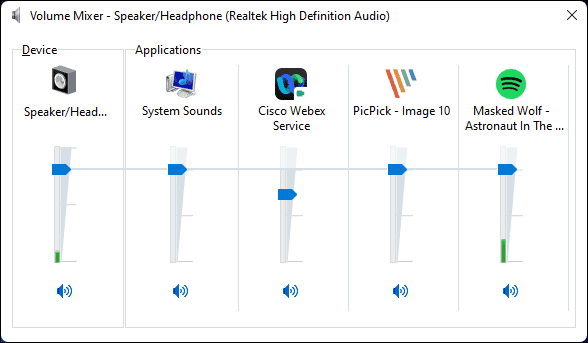 sound mixer windows 8
