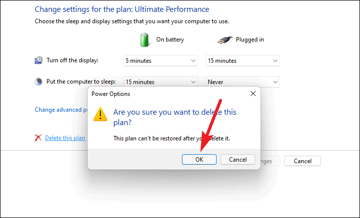 how to delete power plans