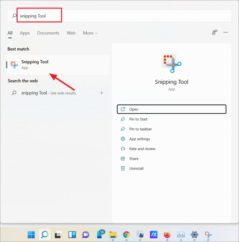 how to add snipping tool to taskbar