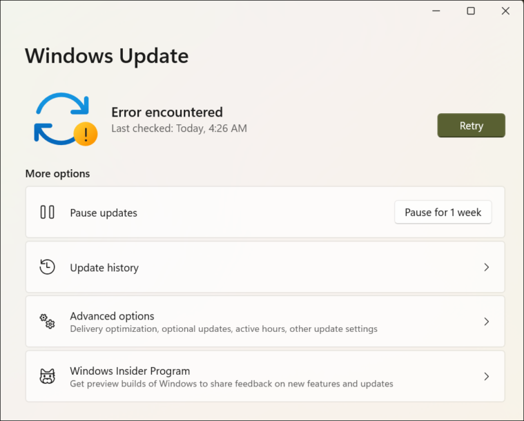 how to fix error encountered issue in a windows 11 update all things how