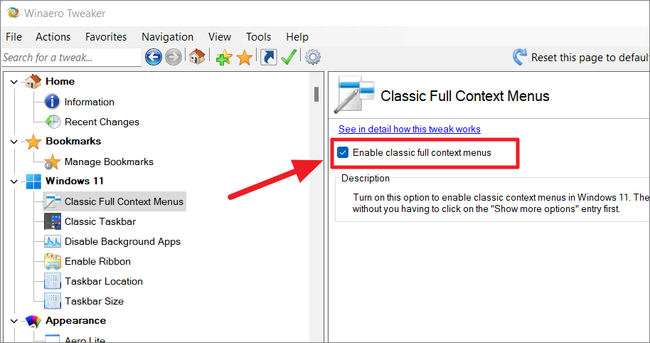 context menu search for windows 10