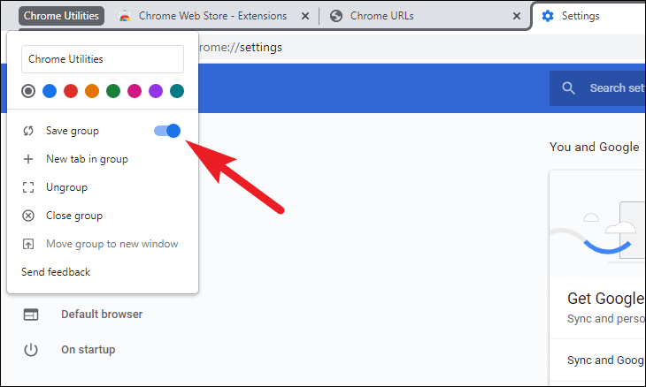 how to group tabs in chrome