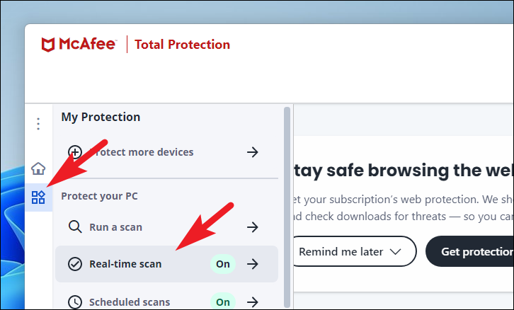 how to turn off mcafee antivirus windows 11